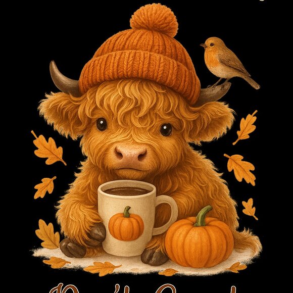 Highland Cow Kitchen Towel, Autumn Kitchen Towel Set, Cow lover Kitchen Towel - Picture 3 of 10